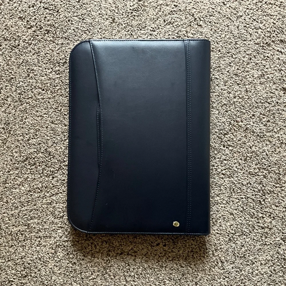 NEW Navy Leather File Briefcase - Raymond James Financial Investment